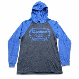 Salt Creek Mackinac Island Michigan Hooded T-Shirt Youth XL Lightweight Pullover